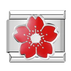 Çelik Charm Red Flower