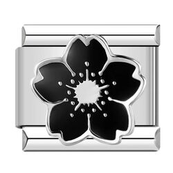 Çelik Charm Black Flower