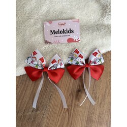 Çocuklu Türk Bayrağı Desenli Kurdele Toka 2 li