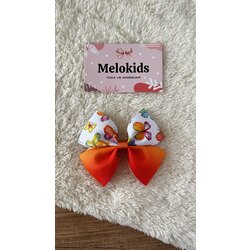 Kelebek Desenli Turuncu Kurdele Toka