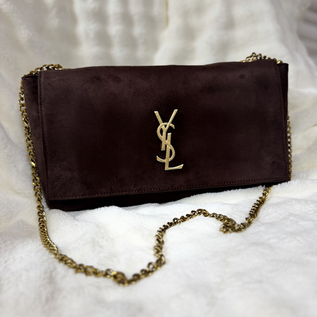 YSL(Çift Taraflı)Süet& Deri kahverengi 