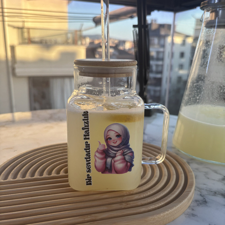 Bambu kapaklı bardak