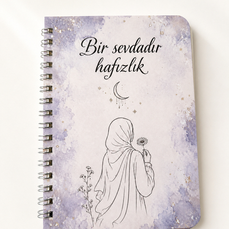Hafız Mini note defter- lila renkli