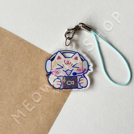 Cozy Gamer Cat - charm