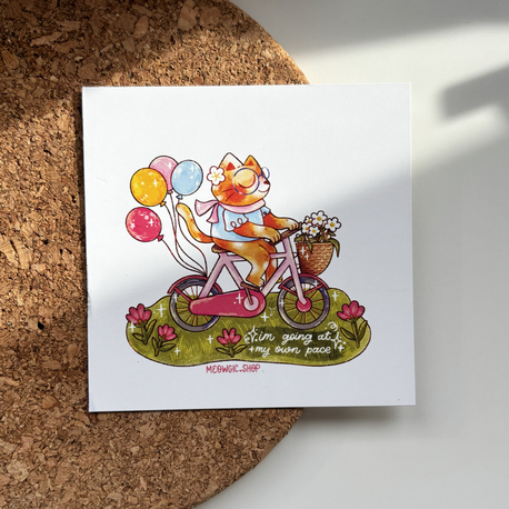 at my own pace - art print