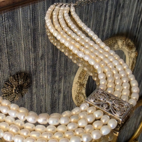 Gerçek İnci Choker Kolye 