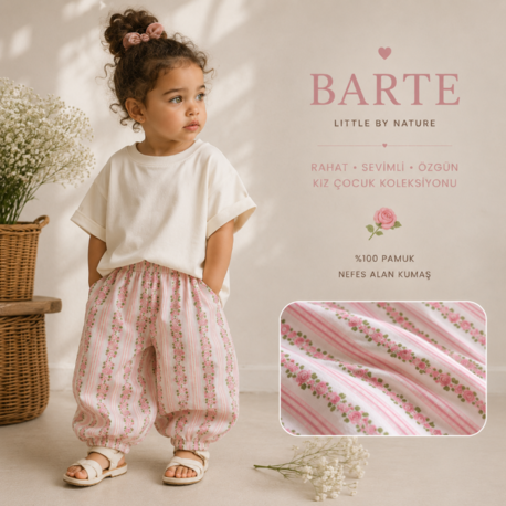 Müslin baby girl balon pantolon