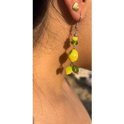 Murano Cam Limon Küpe