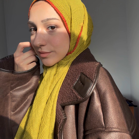 Müslin Şal Yağ Yeşili