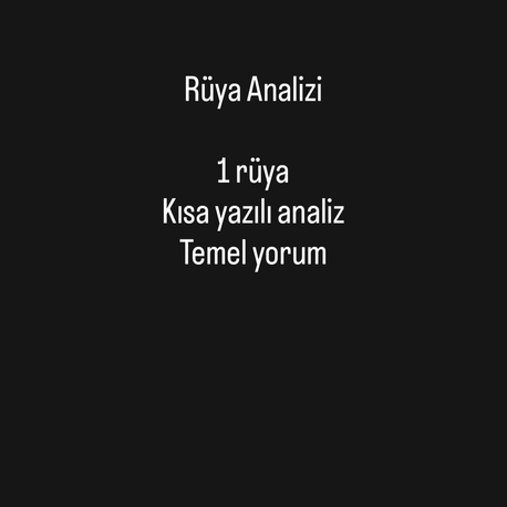 Rüya analizi