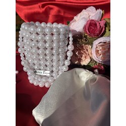 Silindir İnci Bride Çanta