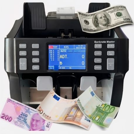 BANKNOTE MASTER 10 ÜLKE TAM PROFOSYONEL PARA SAYMA MAKİNESİ