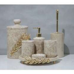 7li Bej Zeytindallı Banyo Seti