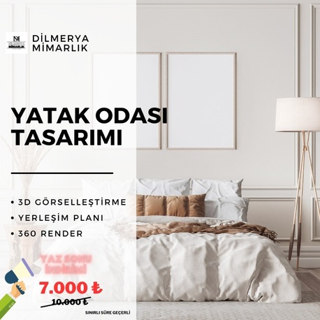 YATAK ODASI 3D TASARIMI