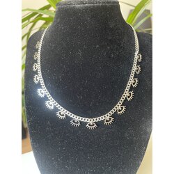 SILVER ÇELİK GÖZ KOLYE