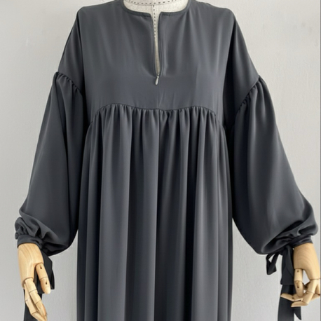 Füme Manşetli Abaya