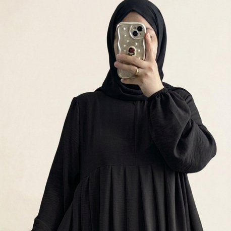 Siyah Ayrobin Elbise