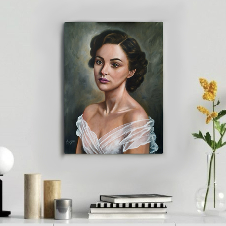 Güven | Yağlı boya portre | el yapımı özel portre tablo | 30x40 cm