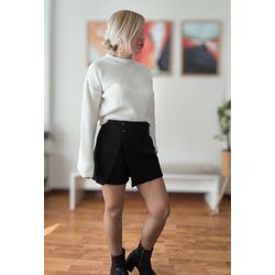 Kaşe Şort Etek Siyah
