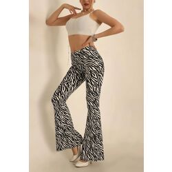 ZEBRA DESENLİ İSPANYOL PAÇA TAYT PANTOLON