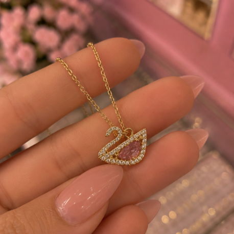 Gold Minimal Kuğu Kolye