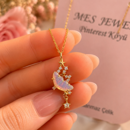 Luna Opal Kolye