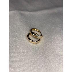 gold taşlı halka küpe | xuping