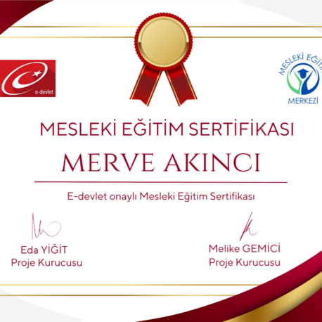 MESLEKİ EĞİTİM SERTİFİKASI