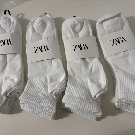 12 Çift Zara Beyaz Crew Çorap – JOIN LIFE