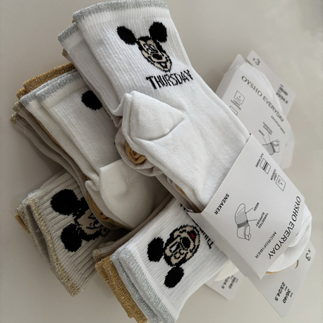 12 Çift Oysho Everyday Mickey Mouse Çorap
