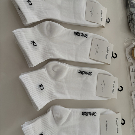 12 Çift Calvin Klein Beyaz Çorap