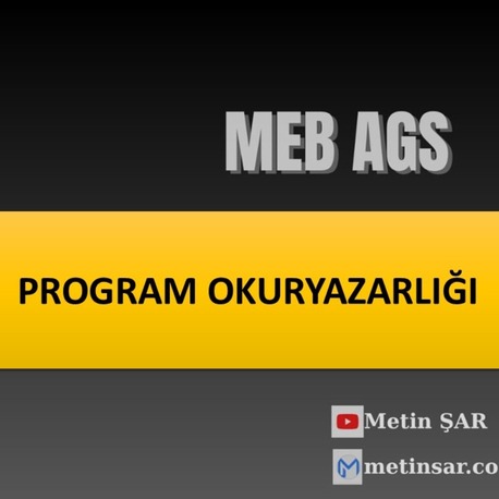 AGS PROGRAM OKURYAZARLIĞI