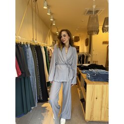 Gri Kimono Takım
