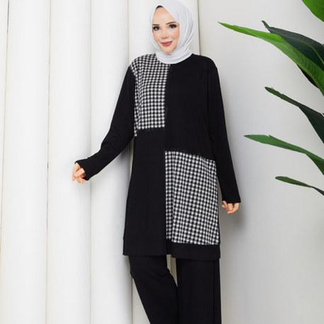 KP09 SİYAH KRİSTAL PANTALONLU TAKIM 