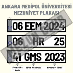 ANKARA MEDİPOL ÜNİVERSİTESİ HATIRA DEKOR MEZUNİYET PLAKASI 