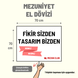 MEZUNİYET EL DÖVİZİ (70*70 cm)