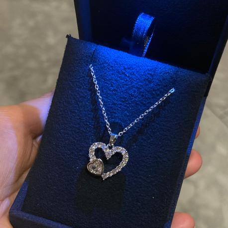 Diamond kutuda kalp kolye