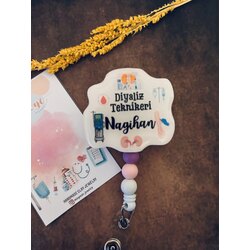 Diyaliz Teknikeri Boncuklu İsme Özel Yoyo kartlık