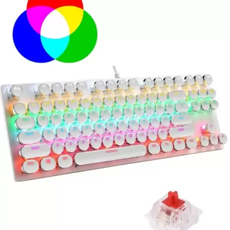 Leaven Daktilo Tarzı K550 Kırmızı Red Switch Rgb Mekanik Klavye -Su Geçirmez