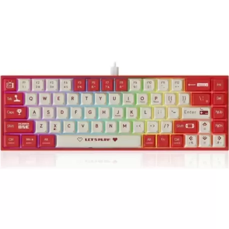 Leaven Siyah Daktilo K550 Kırmızı Switch Rgb Gaming Oyuncu Mekanik Klavyesi -Su Geçirmez