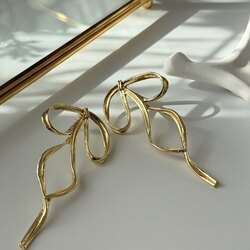 Gold Kurdele Küpe