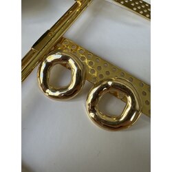 Çelik Gold Yuvarlak Küpe