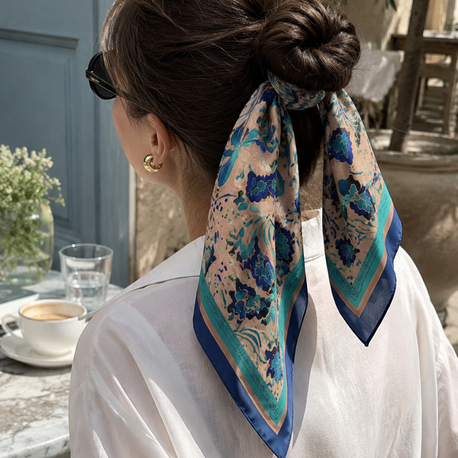 Gece Açan Çiçekler Desen Fular/Bandana