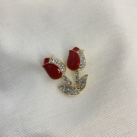 Red Tulip Broş