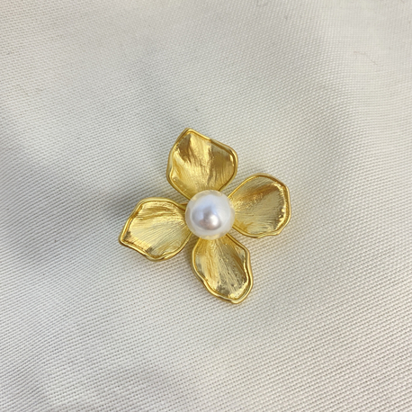 Pearl Flower Broş