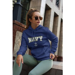 NAVY Sweatshirt Lacivert Kapşonlu Kadın