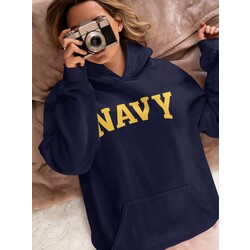 NAVY Sweatshirt Lacivert Kapşonlu Kadın