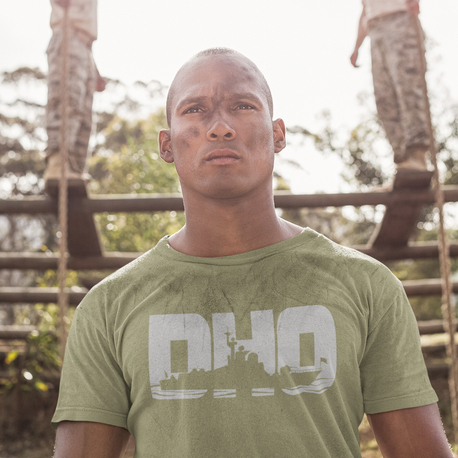 Deniz Harp Okulu T-Shirt Haki Pis Yaka