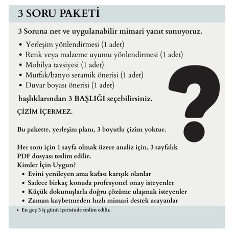 3 SORU PAKETİ
