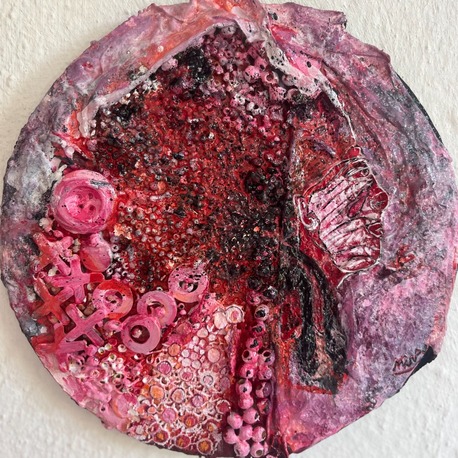 25x25cm Tuval üzerine Karışık Teknik • Mixed Media on Canvas • Şaman • Shaman